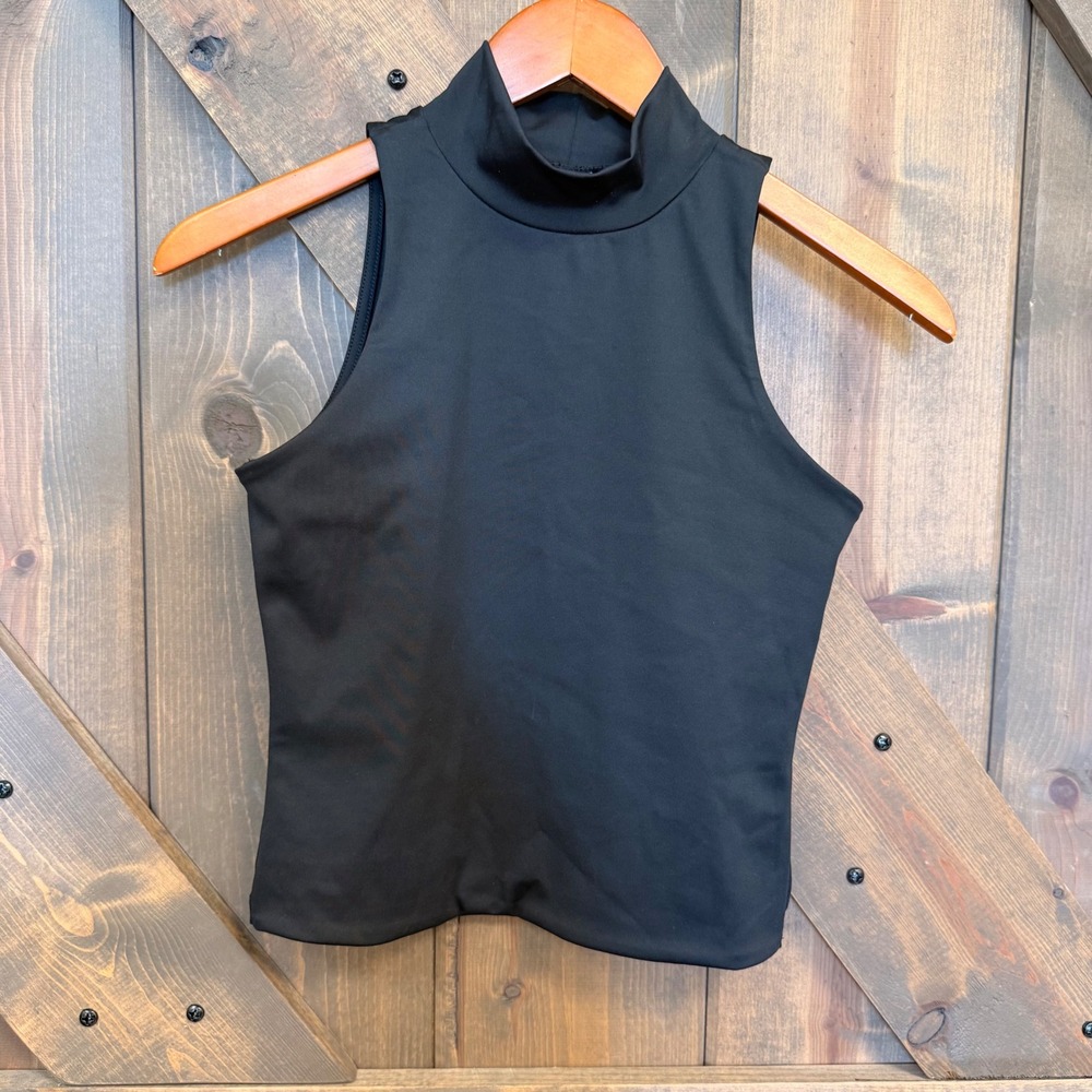 No Boundaries Mock Neck Tank Top Women S Black Excellent Sleeveless Stretch